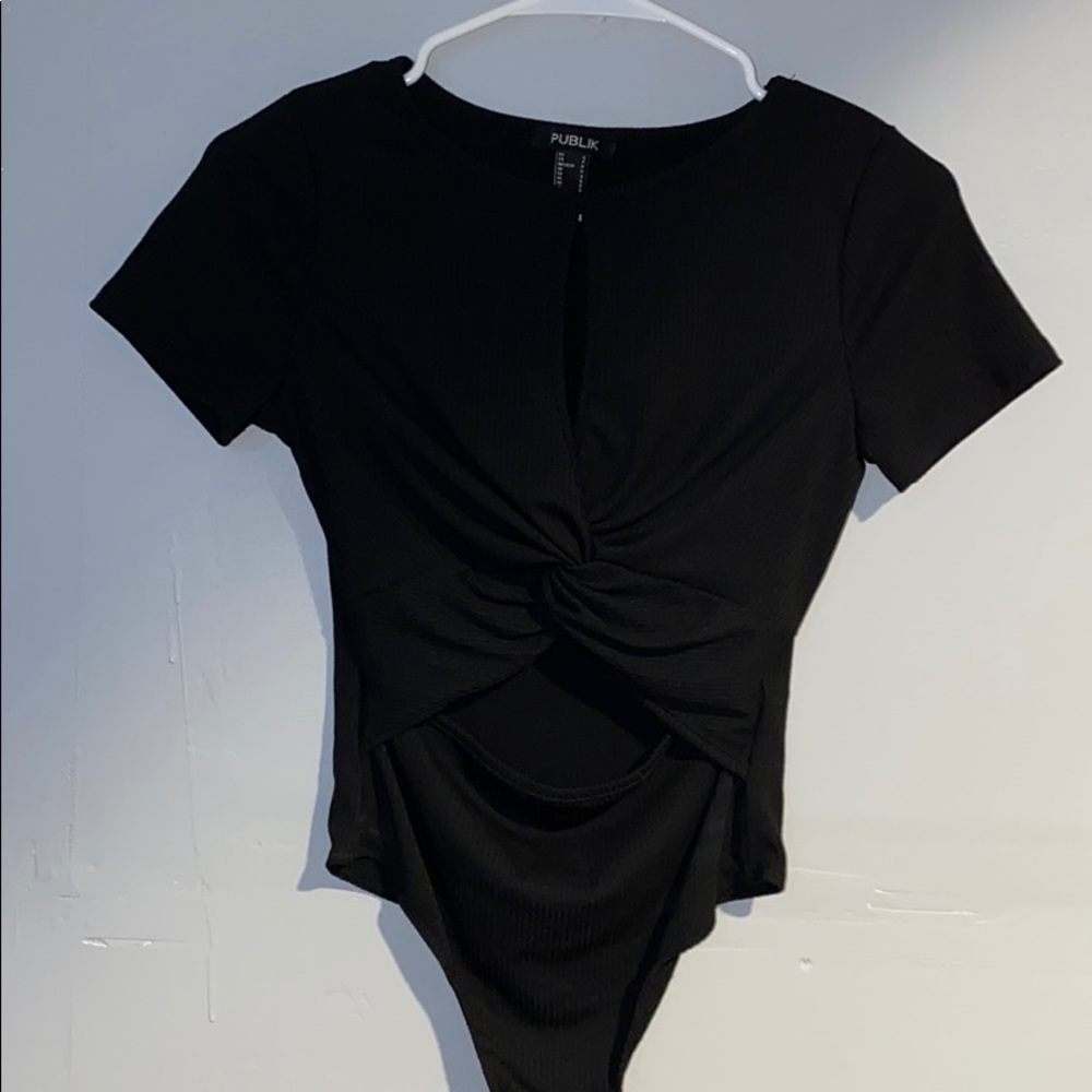 Black cutout bodysuit